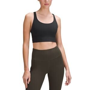 Lululemon Black Nylon Energy Longline Bra Size 6